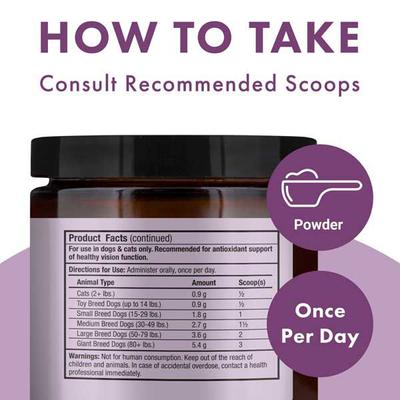 Show full view: Bark and Whiskers Eye Support Dog & Cat Supplement, 6.35-oz jar slide 5 of 9