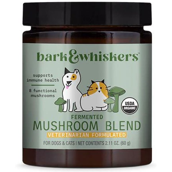 Bark and Whiskers Fermented Mushroom Blend Dog & Cat Supplement