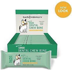 Bark and Whiskers Gentle Chew Bone Rawhide-Free Large Dental Dog Treats, 12 count