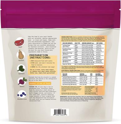 Show full view: Bark and Whiskers Healthy Pet Essentials Grass Fed Beef Entrée Grain-Free Dehydrated Raw Dog Food, 3-lb bag slide 3 of 7