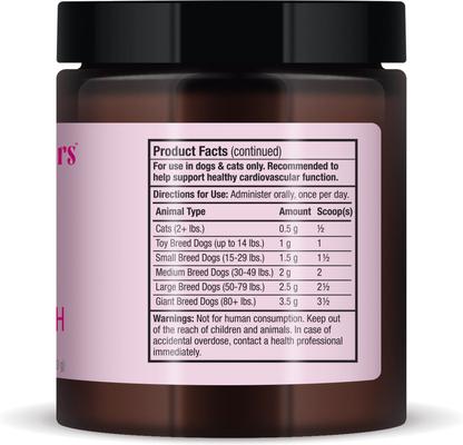 Show full view: Bark and Whiskers Heart Health Dog & Cat Supplement, 3.17-oz jar slide 5 of 8