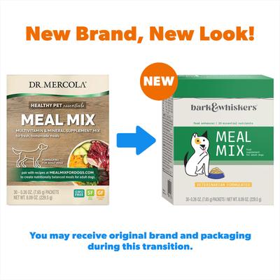 Show full view: Bark and Whiskers Meal Mix Multivitamin & Mineral Dog Supplement, 30 count slide 3 of 7