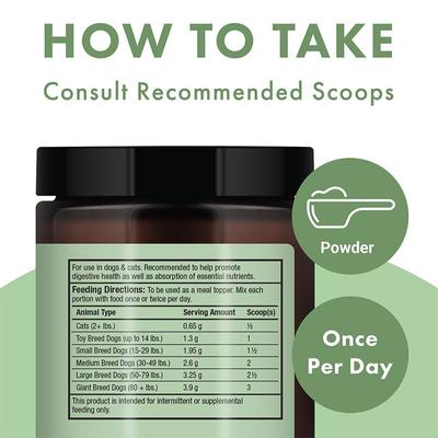 Show full view: Bark and Whiskers Organic Fermented Powder Digestive Supplement for Dogs & Cats, 2.75-oz bottle slide 4 of 8