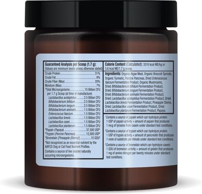 Show full view: Bark and Whiskers Probiotics + Enzymes for Pets Supplement, 3.59-oz jar slide 4 of 9