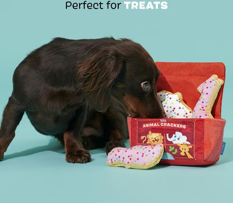 Show full view: BARK Animal Squeakers Snacks Multi-Part Squeaky Plush Dog Toy, Small slide 4 of 7