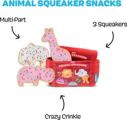 BARK Animal Squeakers Snacks Multi-Part Squeaky Plush Dog Toy, Small slide 2 of 7