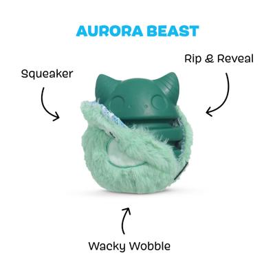Show full view: BARK Aurora Beast Hardcore Tough Dog Chew Toy, Teal, Large slide 3 of 10