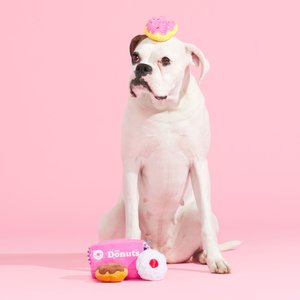 BARK Barker's Dozen Donuts Plush 4-in-1 Treat Dispensing Dog Toy