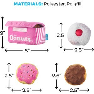 BARK Barker's Dozen Donuts Plush 4-in-1 Treat Dispensing Dog Toy