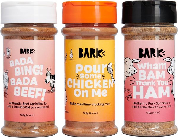 BARK Beef, Chicken, & Pork Variety Pack High Protein Limited Ingredient Dry Dog Food Topper, 4.6-oz bottle, 3 count