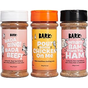 BARK Beef, Chicken, & Pork Variety Pack High Protein Limited Ingredient Dry Dog Food Topper, 4.6-oz bottle, 3 count