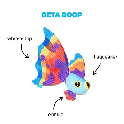Show full view: BARK Beta Boop Whip & Flip Squeaky Plush Dog Toy slide 2 of 9