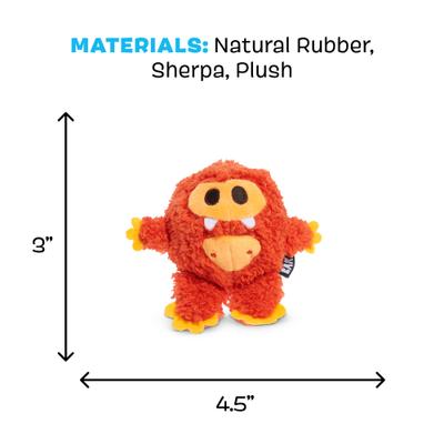 Show full view: BARK Betty Bigfoot Hard Core Tough Dog Chew Toy, Red, Large slide 5 of 9