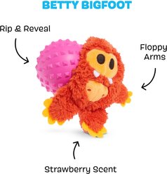 BARK Betty Bigfoot Hard Core Tough Dog Chew Toy, Red, Large slide 2 of 8