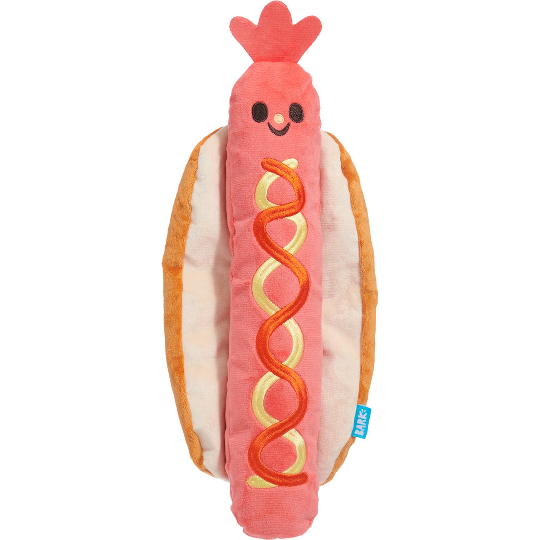 BARK Big Daddy-O Dog Squeaky Plush Dog Toy, Multicolor