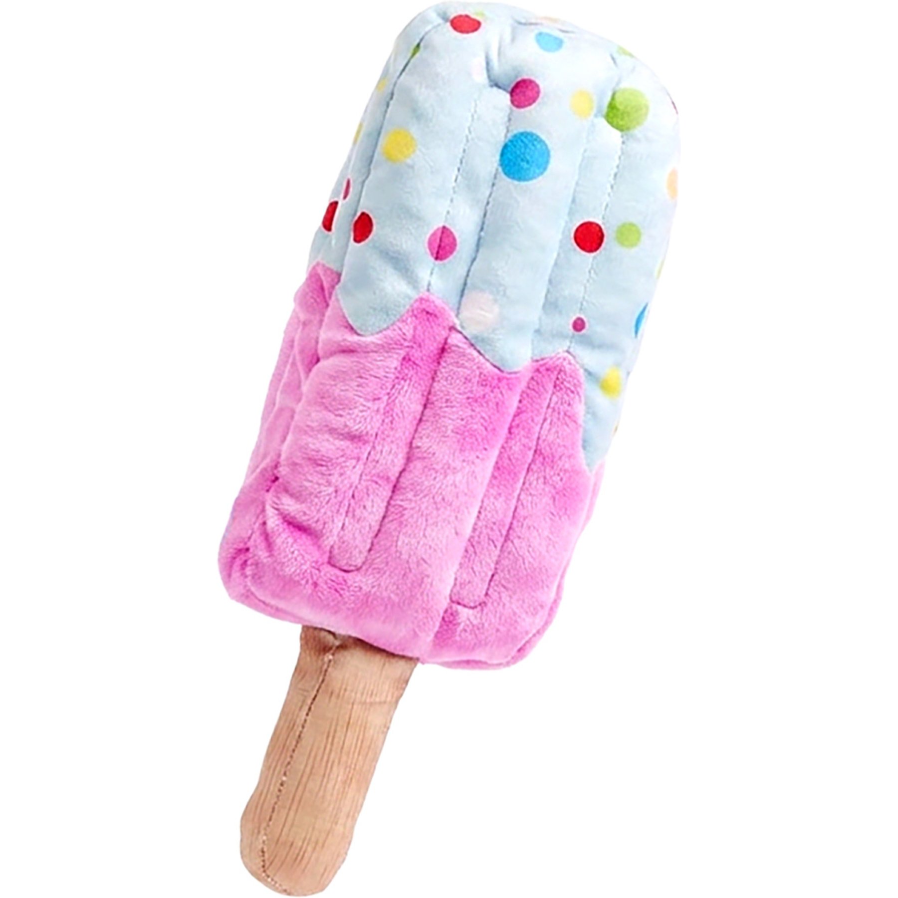 BARK Big Poppa Squeaky Plush Dog Toy, Pink