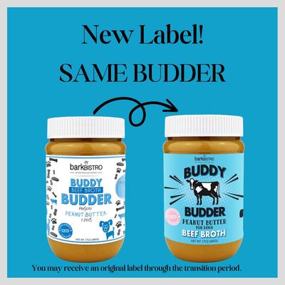 Show full view: Bark Bistro Company Beef Broth Buddy Budder Dog Treat, 17-oz jar slide 3 of 7