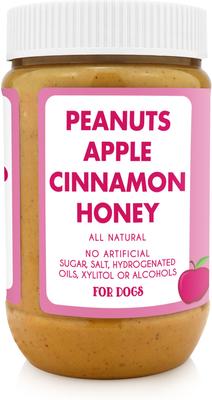 Show full view: Bark Bistro Company Buddy Budder Awesome Apple Peanut Butter Lickable Dog Treat, 17-oz jar slide 3 of 5