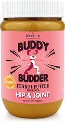 Bark Bistro Company Buddy Budder Cranberry Canine Hip & Joint Peanut Butter Lickable Dog Treat, 17-oz jar