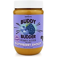 Bark Bistro Company Buddy Budder Superberry Snoot Peanut Butter Lickable Dog Treat, 17-oz jar