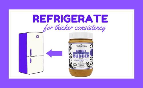 Show full view: Bark Bistro Company Buddy Budder Superberry Snoot Peanut Butter Lickable Dog Treat, 17-oz jar slide 7 of 10