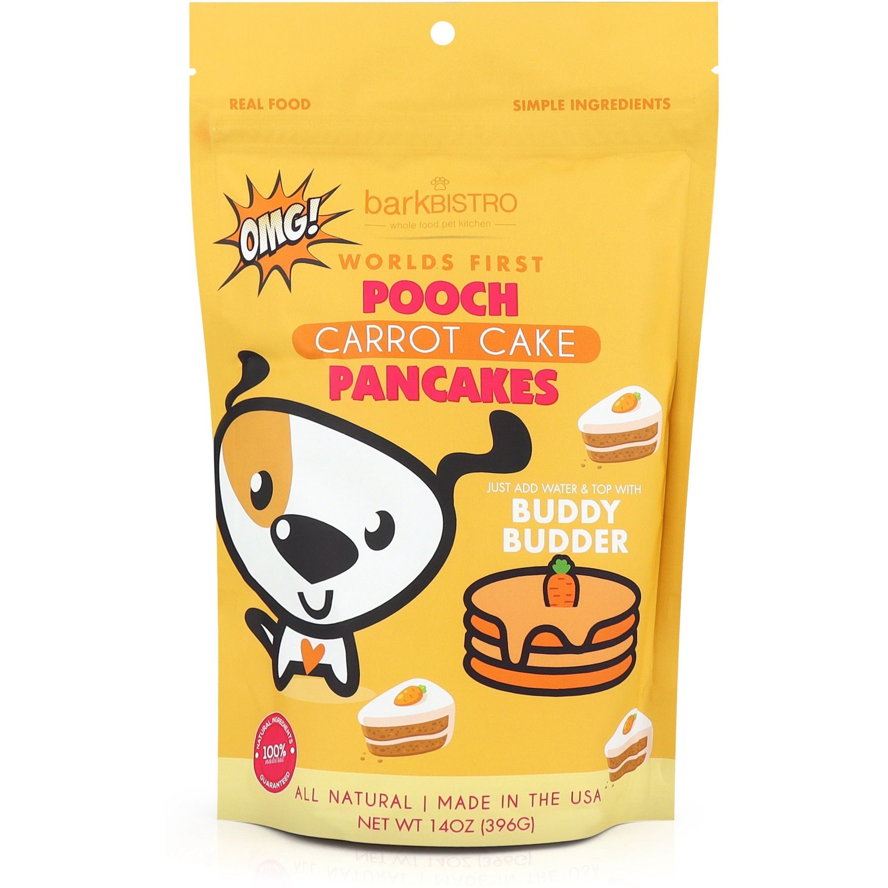 Bark Bistro Company Carrot Cake Pooch Pancakes Dog Treat, 14-oz bag