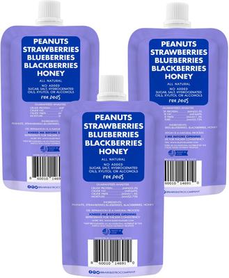 Show full view: Bark Bistro Company Superberry Snoot Buddy Budder Grain-Free Lickable Dog Treat, 4-oz pouch, 3 count slide 3 of 4
