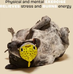 BARK Blowfetch Hard Core Tough Dog Chew Toy, Yellow, Medium slide 2 of 7