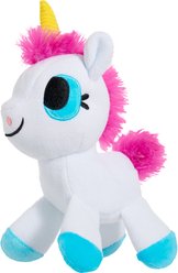 BARK Bob the Barking Unicorn Squeaky Plush Dog Toy, White, Large