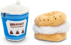 BARK Breakfast of Chompions Multi-Part Coffee & Bagel Squeaky Plush Dog Toy, X-Small/Small