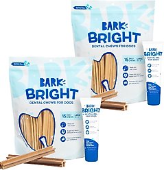 BARK Bright Dental Kit: Large Chicken Flavored Dental Dog Treats + Chicken & Thyme Flavored Dog Dental Gel, 30 count, 2.5-oz gel, bundle of 2
