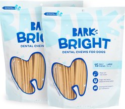 BARK Bright Large Chicken Flavored Dental Dog Treats, 30 count