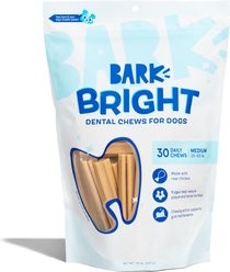 BARK Bright Medium Chicken Flavored Dental Dog Treats, 30 count