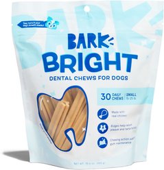 BARK Bright Small Chicken Flavored Dental Dog Treats, 30 count