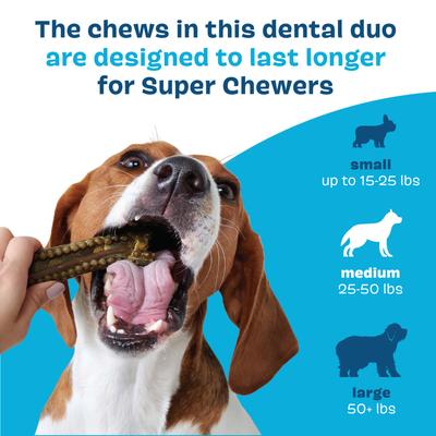 Show full view: BARK Bright Durable Dental Kit: Medium Mint Flavored Dental Dog Treats + Chicken & Thyme Flavored Dog Dental Gel, 15 count, 2.5-oz gel slide 7 of 9