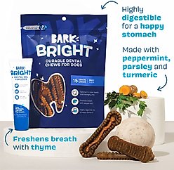 BARK Bright Durable Dental Kit: Small Mint Flavored Dental Dog Treats + Chicken & Thyme Flavored Dog Dental Gel, 15 count, 1.9-oz gel slide 2 of 7