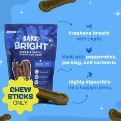 BARK Bright Durable Medium Mint Flavored Dental Dog Treats, 15 count slide 2 of 7