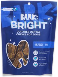 BARK Bright Durable Small Mint Flavored Dental Dog Treats, 15 count