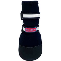 Bark Brite All Weather Reflective Neoprene Dog Boots, 4 count, Black, Large