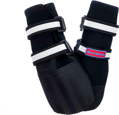 Show full view: Bark Brite All Weather Reflective Neoprene Dog Boots, 4 count, Black, X-Large slide 3 of 10