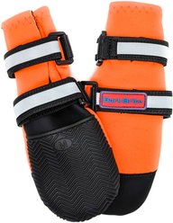 Bark Brite All Weather Reflective Neoprene Dog Boots, 4 count, Orange, Medium slide 1 of 3