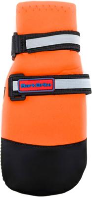 Show full view: Bark Brite All Weather Reflective Neoprene Dog Boots, 4 count, Orange, X-Large slide 2 of 3