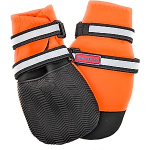 Bark Brite All Weather Reflective Neoprene Dog Boots, 4 count, Orange, XX-Large