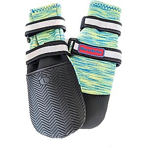 Bark Brite All Weather Reflective Neoprene Dog Boots, 4 count, Turquoise, Large