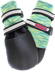 Bark Brite All Weather Reflective Neoprene Dog Boots, 4 count, Turquoise, X-Large