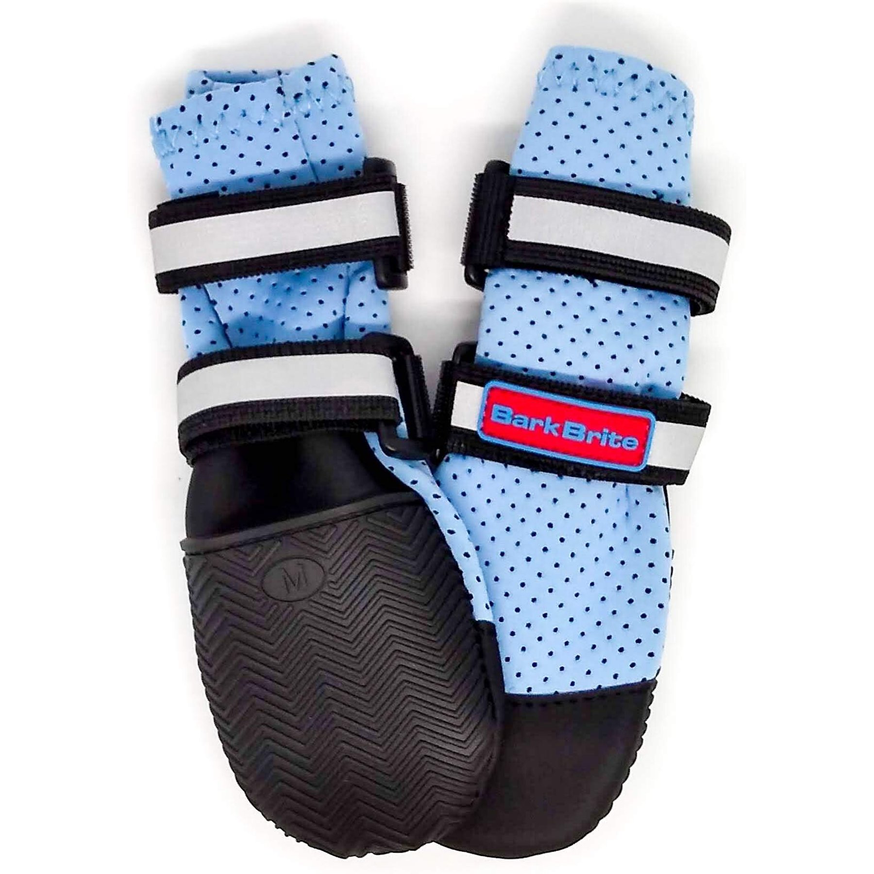 Bark Brite Lightweight Neoprene Paw Protector Dog Boots, 4 count, Blue, Medium
