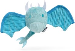 BARK Brrrtha the Dragon Hard Core Tough Dog Chew Toy, Blue, Small