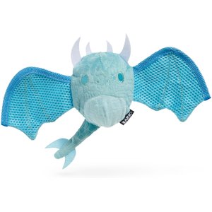 BARK Brrrtha the Dragon Hard Core Tough Dog Chew Toy, Blue, Small