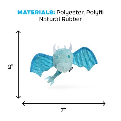 Show full view: BARK Brrrtha the Dragon Hard Core Tough Dog Chew Toy, Blue, Small slide 5 of 9