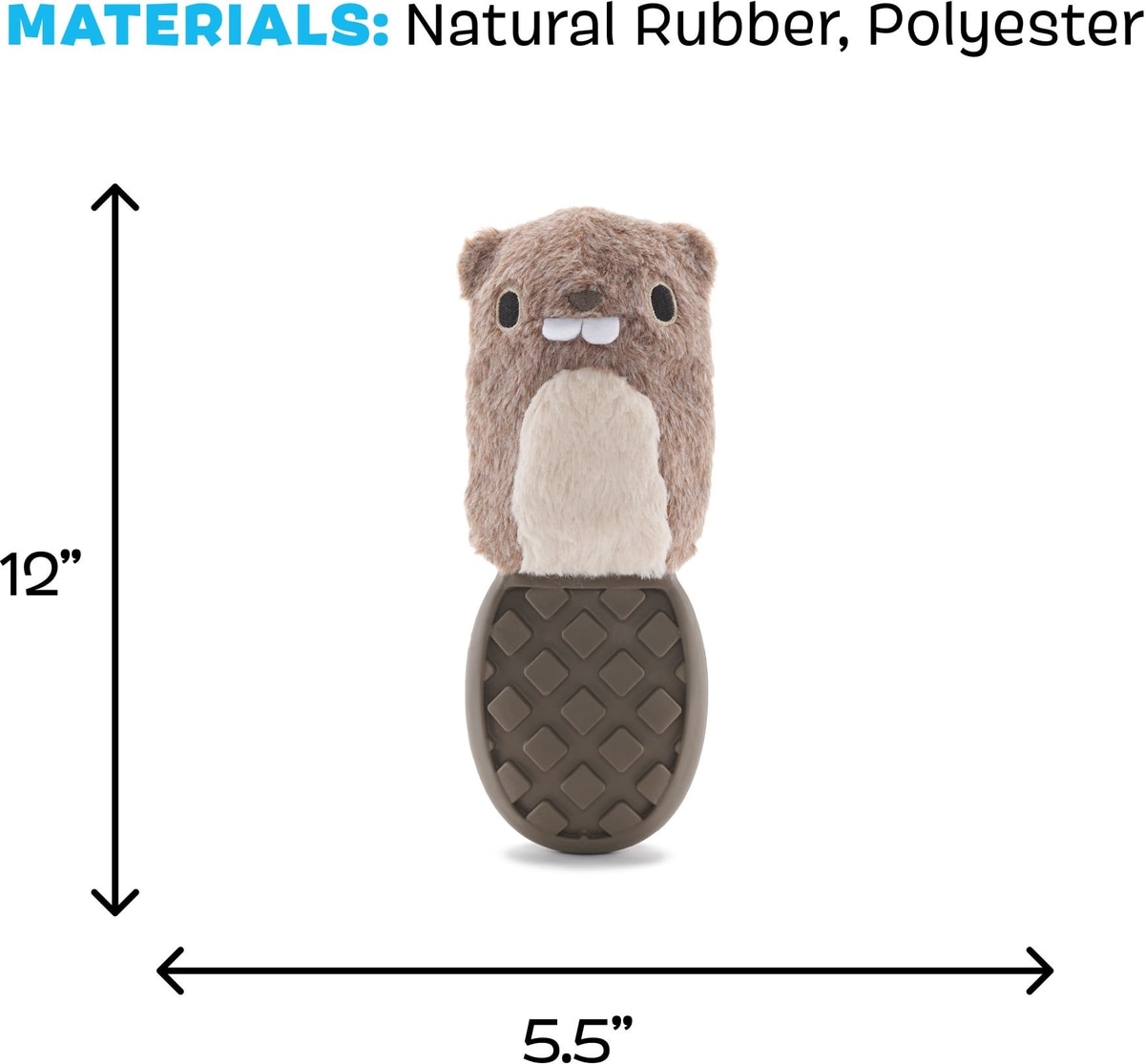 BARK Buck Wild Interactive Tough Dog Toy, Grey, Large